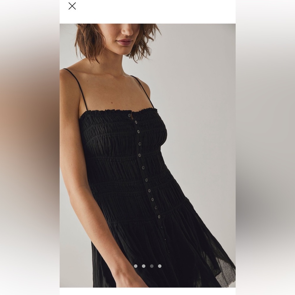 FREE PEOPLE One Lausanne Slip BLACK DRESS LARGE BNWOT - Picture 3 of 5